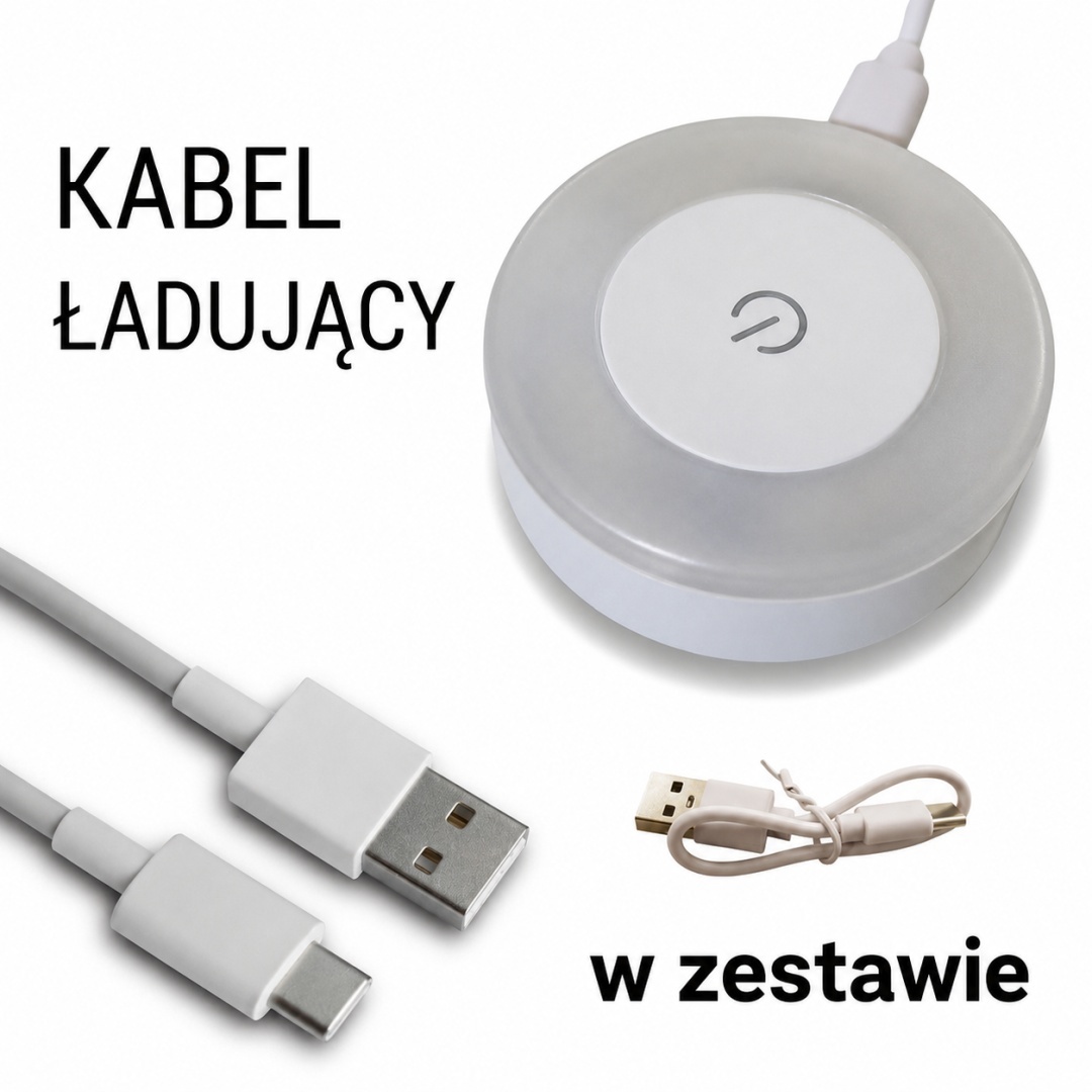 Sada 5x Noční LED Lampička Dotyková USB - 3 Barvy Světla, Samolepicí M20009